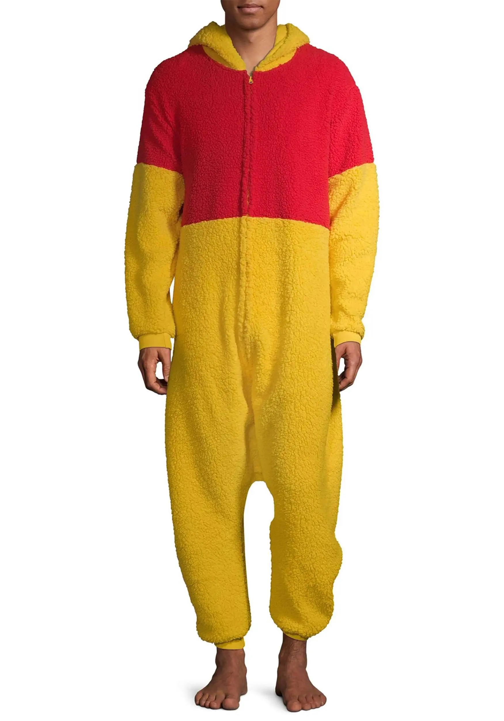 MJC International Winnie The Pooh Sherpa Onesie For Adults 3 MJC International Winnie The Pooh Sherpa Onesie For Adults
