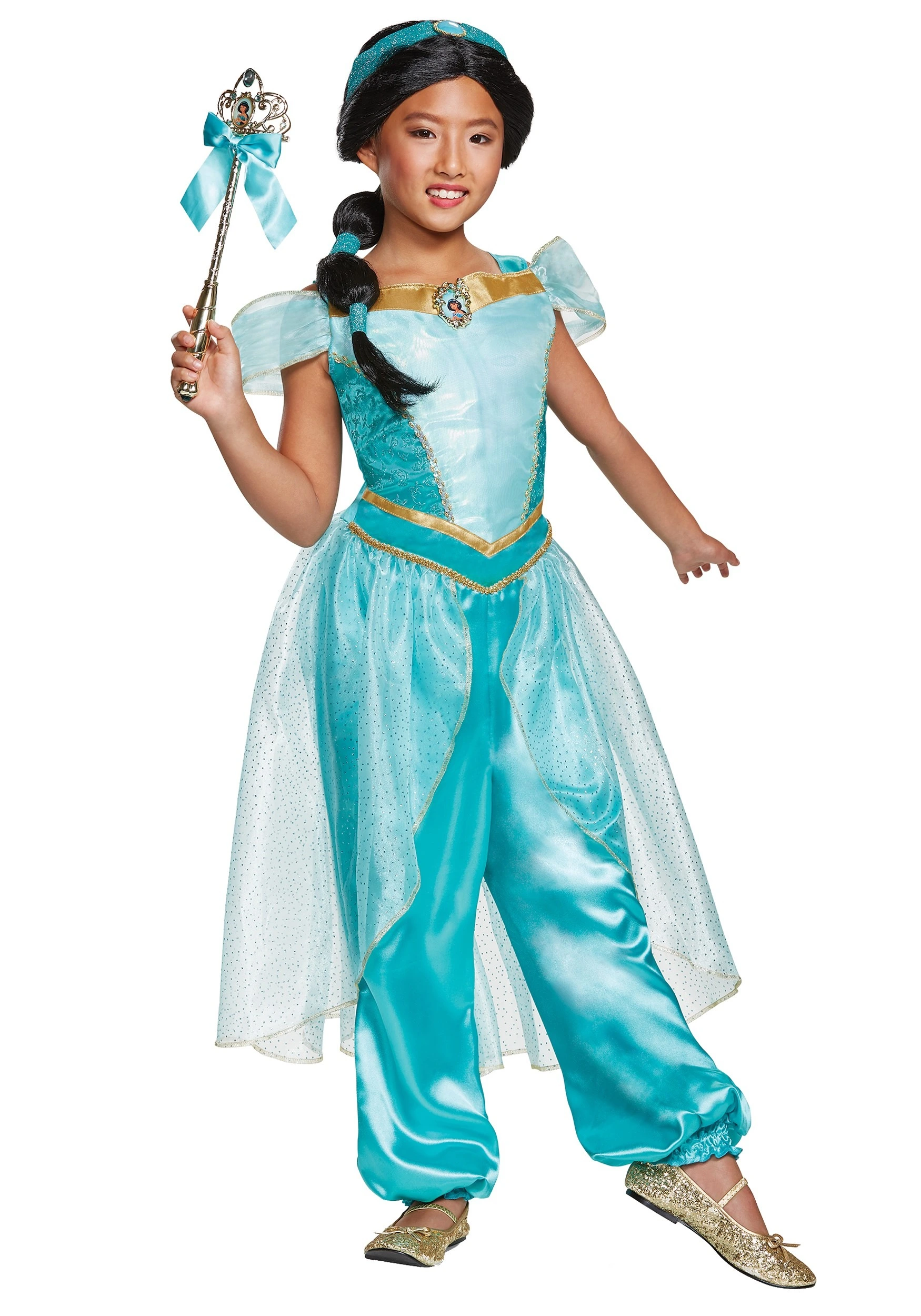 Disguise Aladdin Animated Deluxe Jasmine Costume For Girls 3 Disguise Aladdin Animated Deluxe Jasmine Costume For Girls
