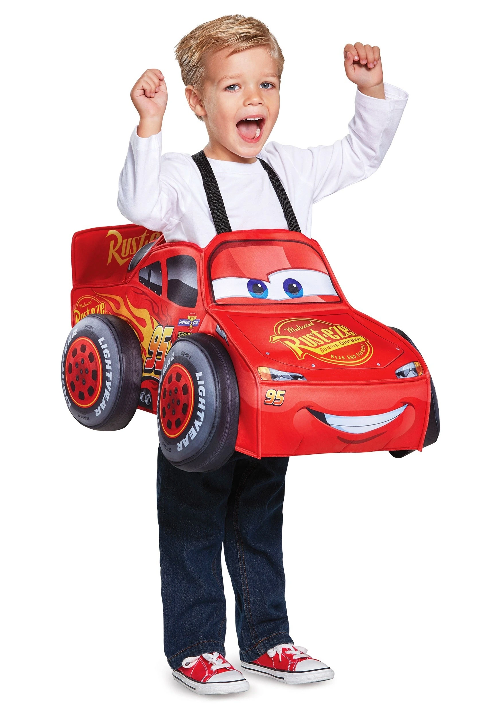 Disguise Cars Lightning McQueen 3D Costume For Toddlers 3 Disguise Cars Lightning McQueen 3D Costume For Toddlers