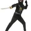 Charades Child Black Ninja Master Costume