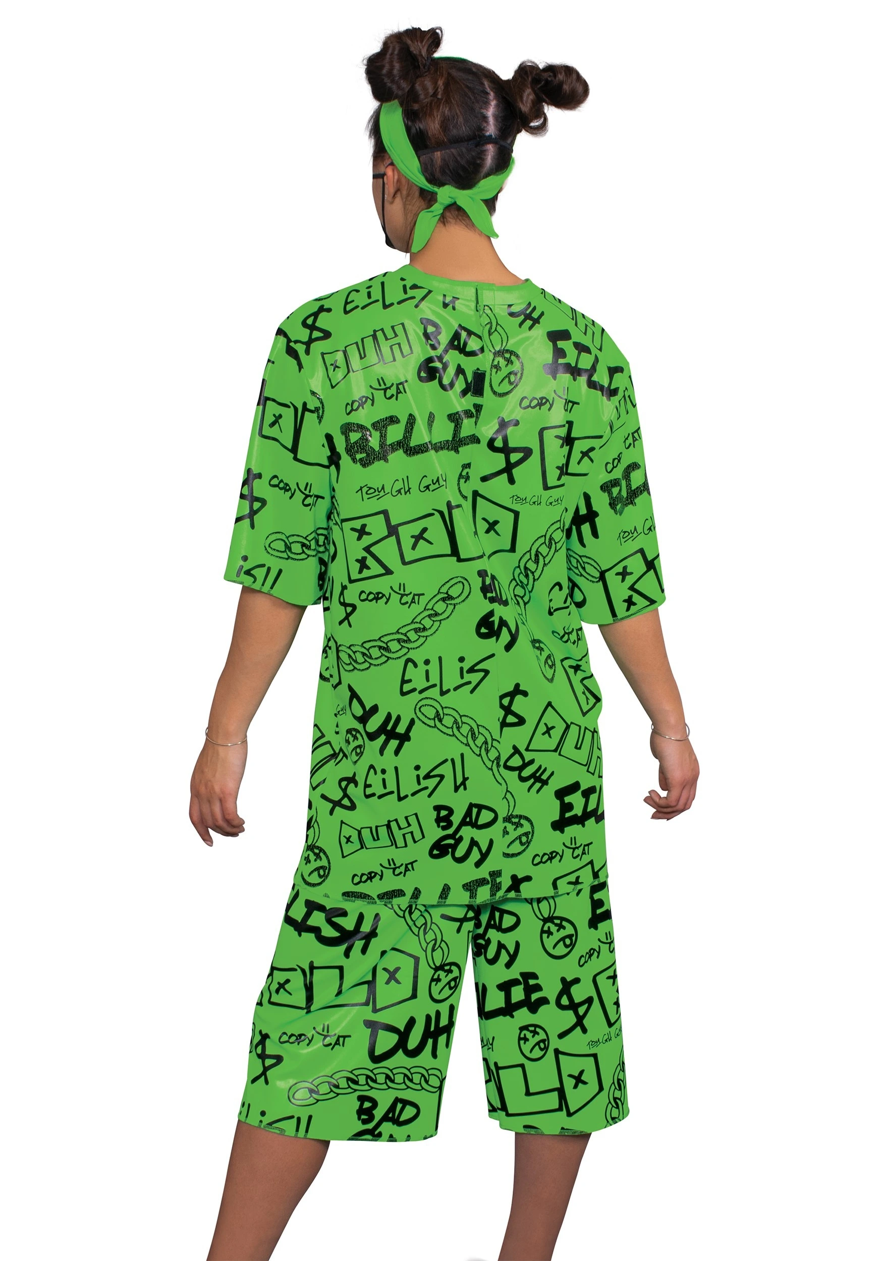 Disguise Kids Classic Green Billie Eilish Costume 4 Disguise Kids Classic Green Billie Eilish Costume - Image 2