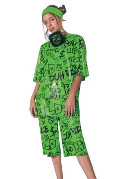 Disguise Kids Classic Green Billie Eilish Costume
