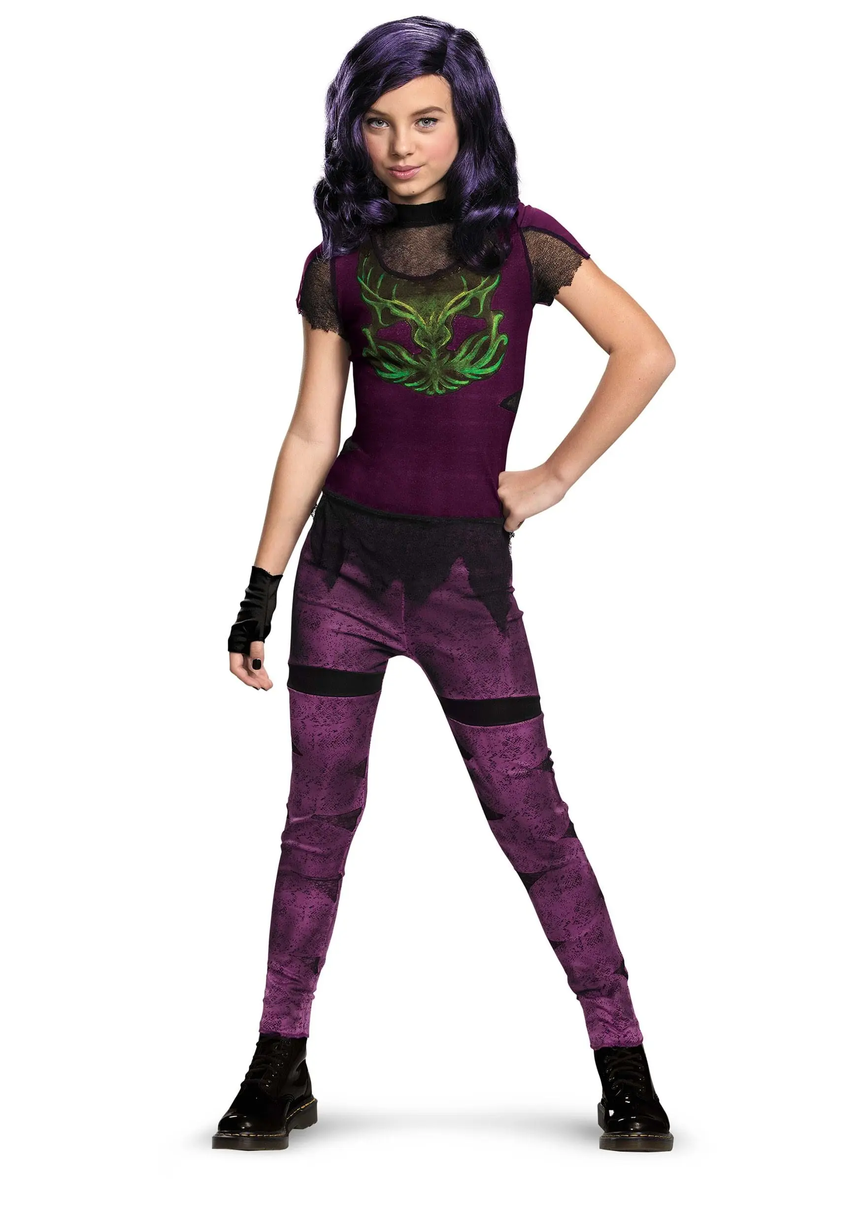 Disguise Limited Descendants Deluxe Girl's Mal Costume 5 Disguise Limited Descendants Deluxe Girl's Mal Costume - Image 3