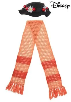 Elope Disney Mary Poppins Classic Black Costume Hat And Scarf