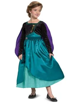 Disguise Frozen Queen Anna Deluxe Girls Costume -Disney Costumes Sales frozen queen anna deluxe costume for girls alt 2