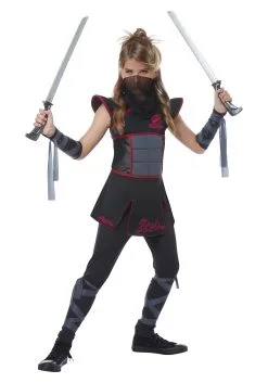 California Costume Collection Girls Black Ninja Costume -Disney Costumes Sales girls black ninja costume 3