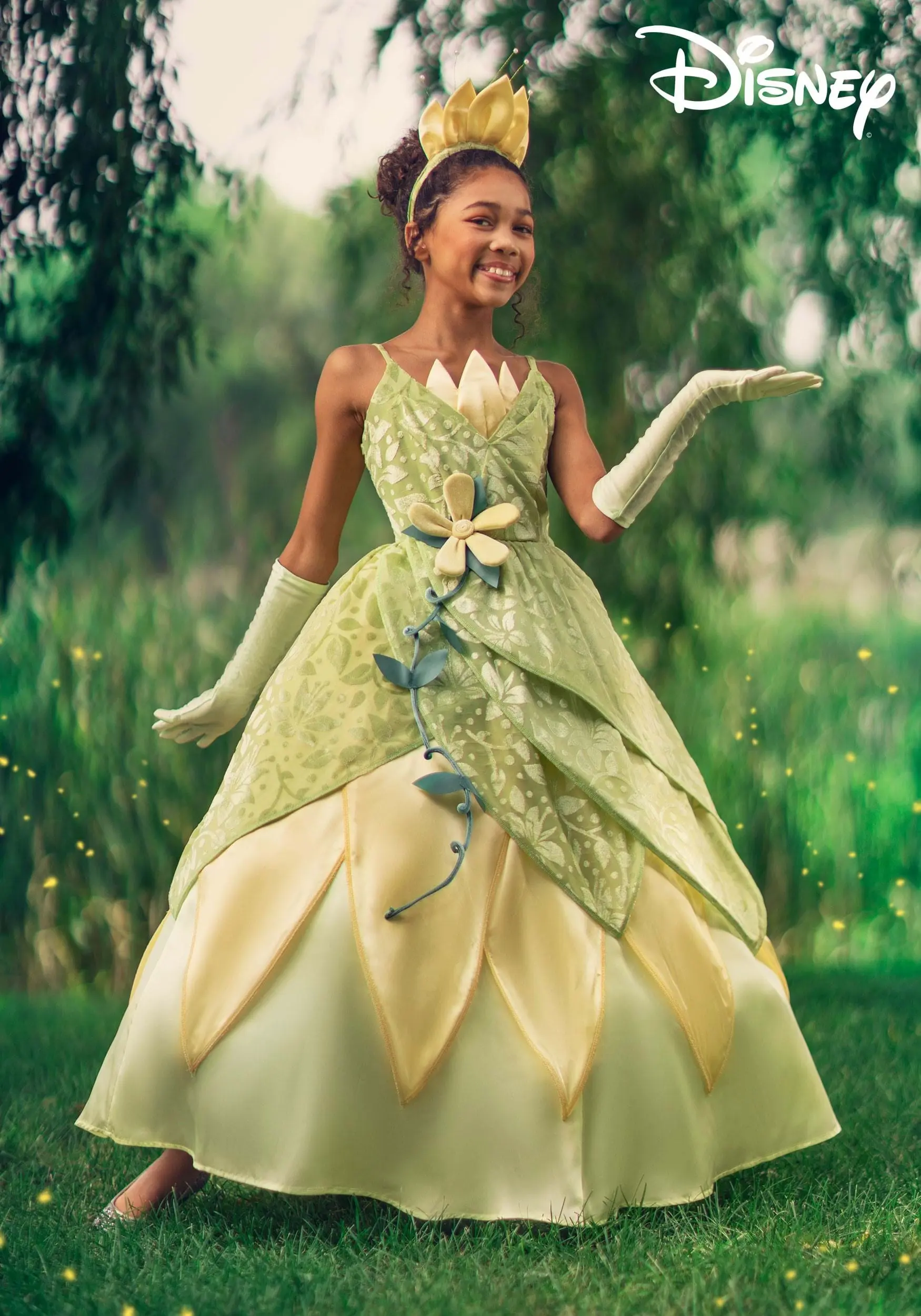 Armada Girl's Disney Deluxe The Princess And The Frog Tiana Costume 3 Armada Girl's Disney Deluxe The Princess And The Frog Tiana Costume