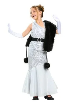 Fun Costumes Girls Silver Movie Star Costume