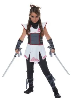 California Costume Collection White Ninja Girls Costume -Disney Costumes Sales girls white ninja costume 1