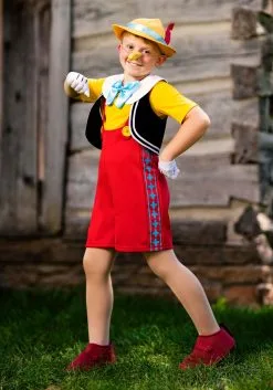 Fun Costumes Deluxe Disney Pinocchio Costume For Kids -Disney Costumes Sales kids deluxe pinocchio costume alt 1