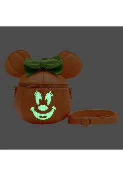 Disney Glow Face Loungefly Pumpkin Minnie Figural Crossbody Bag -Disney Costumes Sales loungefly disney glow face pumpkin minnie figural alt 1