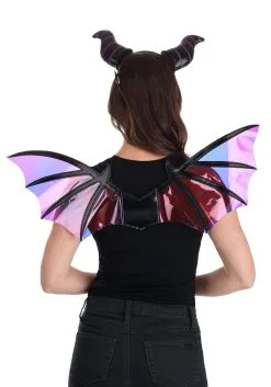 Elope Maleficent Dragon Horns Headband & Wings Accessory Kit -Disney Costumes Sales maleficent dragon horns headband wings kit alt 2