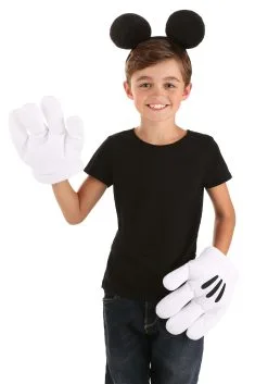 Elope Women's Mickey Ears & Glove Set -Disney Costumes Sales mickey ears glove set alt 8