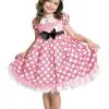 Disguise Minnie Mouse Girls Glow In The Dark Dot Pink Dress -Disney Costumes Sales minnie mouse girls pink glow in the dark dot dress