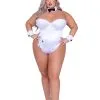 Roma Women's Playboy Plus Size White Bunny Costume