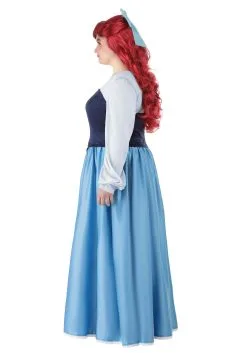 Armada Disney Plus Size Little Mermaid Ariel Costume Dress For Women -Disney Costumes Sales plus size ariel blue dress costume alt 5