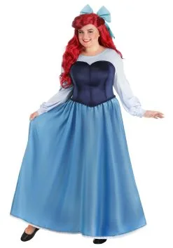 Armada Disney Plus Size Little Mermaid Ariel Costume Dress For Women -Disney Costumes Sales plus size ariel blue dress costume alt 6