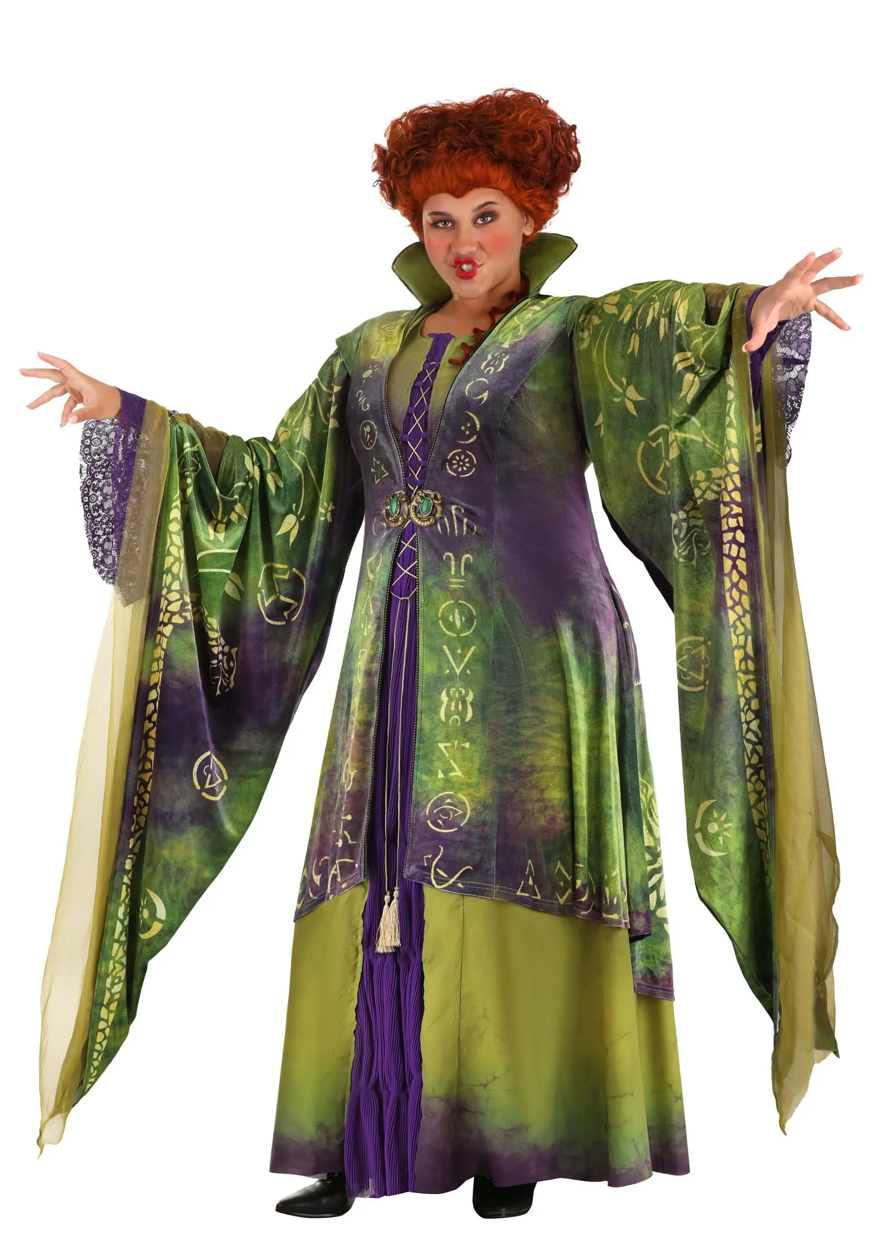 Fun Costumes Winifred Sanderson Costume For Plus Size Women From Disney's Hocus Pocus 5 Fun Costumes Winifred Sanderson Costume For Plus Size Women From Disney's Hocus Pocus - Image 3
