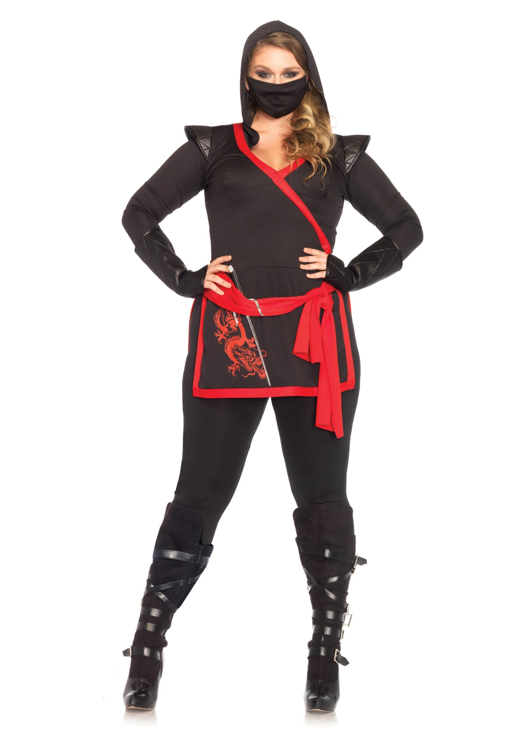 LEG AVENUE Plus Size Ninja Assassin Costume 3 LEG AVENUE Plus Size Ninja Assassin Costume