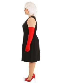 Fun Costumes Cruella De Vil Coat Costume For Plus Size Women From Disney's 101 Dalmatians -Disney Costumes Sales plus size womens deluxe cruella de vil costume alt 10