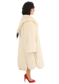 Fun Costumes Cruella De Vil Coat Costume For Plus Size Women From Disney's 101 Dalmatians -Disney Costumes Sales plus size womens deluxe cruella de vil costume alt 11