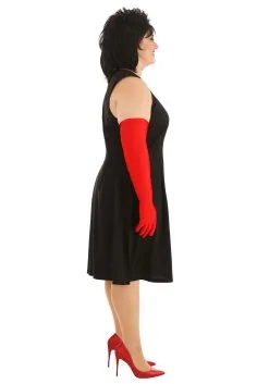 Fun Costumes Cruella De Vil Coat Costume For Plus Size Women From Disney's 101 Dalmatians -Disney Costumes Sales plus size womens deluxe cruella de vil costume alt 12