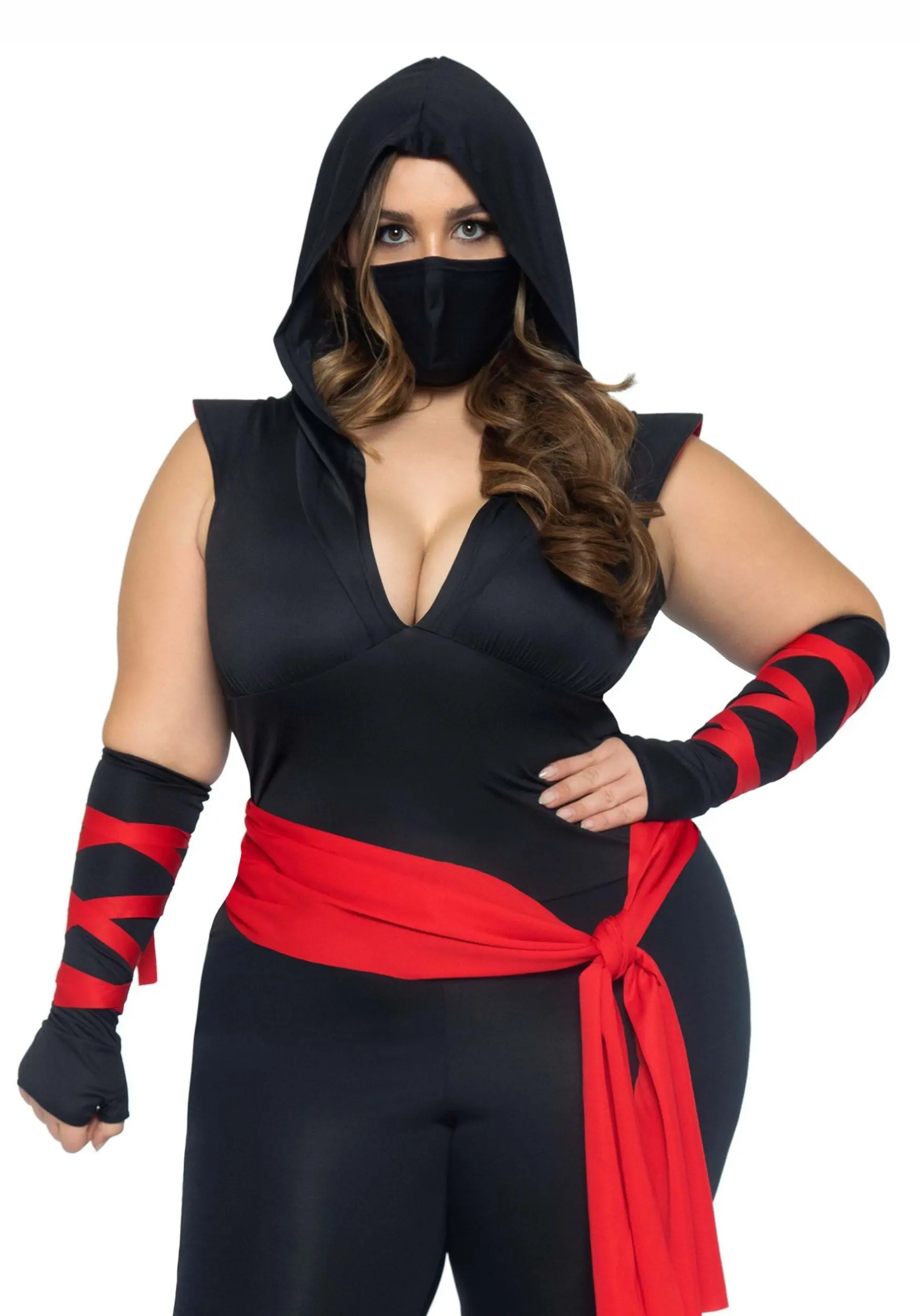 LEG AVENUE Deadly Ninja Women's Sexy Plus Size Costume 5 LEG AVENUE Deadly Ninja Women's Sexy Plus Size Costume - Image 3