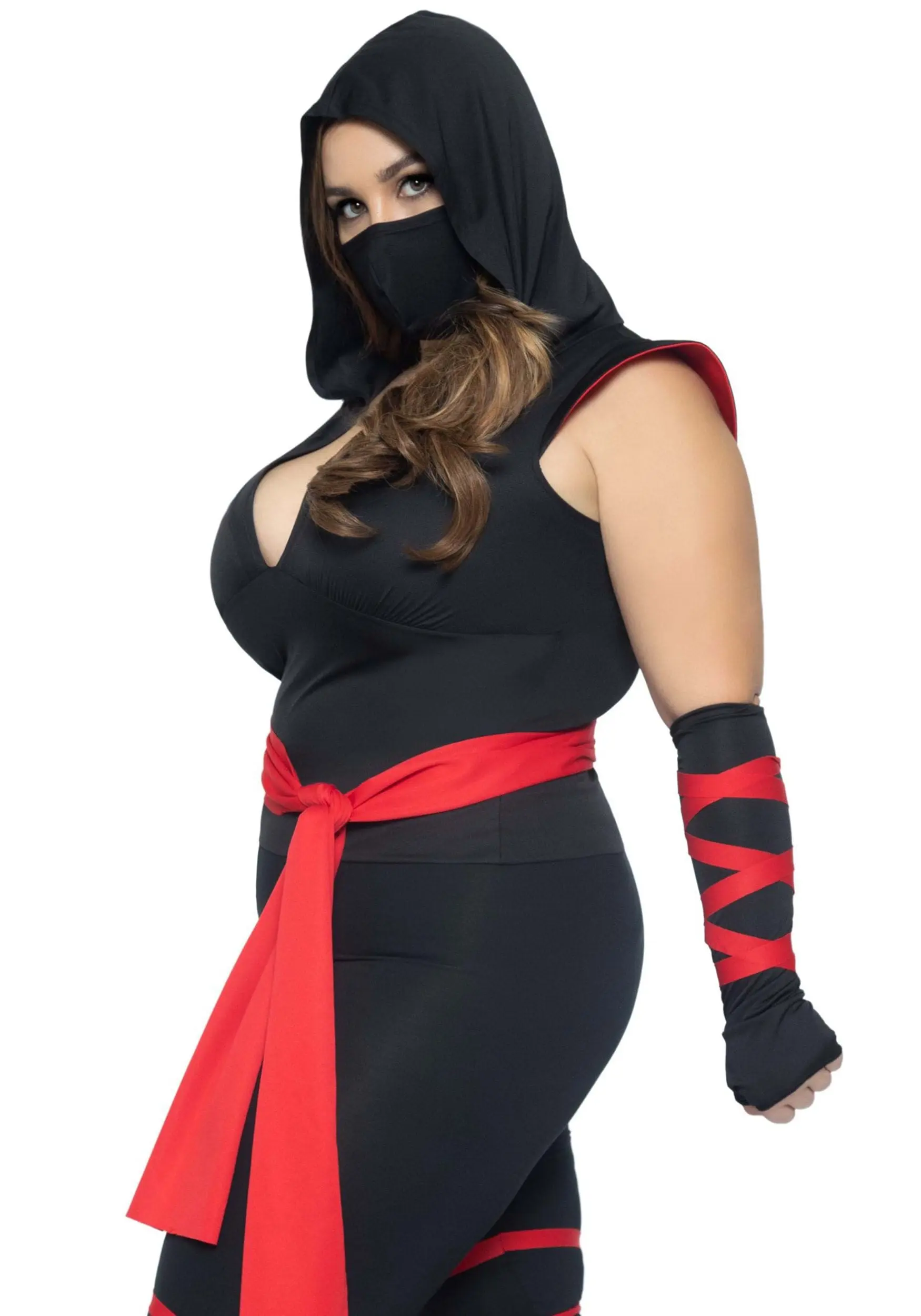LEG AVENUE Deadly Ninja Women's Sexy Plus Size Costume 6 LEG AVENUE Deadly Ninja Women's Sexy Plus Size Costume - Image 4