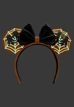 Stitch Shoppe By Loungefly Mickey & Minnie Glow Ear Spider Headband -Disney Costumes Sales stitch shoppe by loungefly mickey and minnie spider alt 1