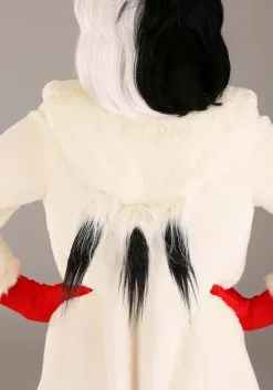Fun Costumes Cruella De Vil Coat Costume For Teens From Disney's 101 Dalmatians -Disney Costumes Sales tween cruella de vil costume alt 13
