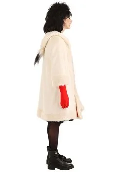 Fun Costumes Cruella De Vil Coat Costume For Teens From Disney's 101 Dalmatians -Disney Costumes Sales tween cruella de vil costume alt 7