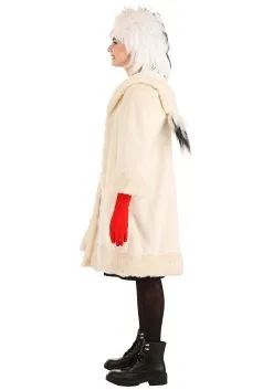 Fun Costumes Cruella De Vil Coat Costume For Teens From Disney's 101 Dalmatians -Disney Costumes Sales tween cruella de vil costume alt 8