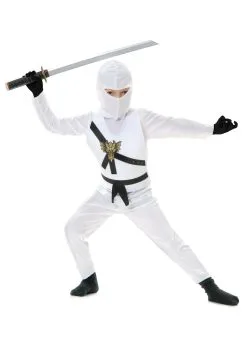 Charades White Child Ninja Costume
