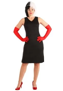 Fun Costumes Cruella De Vil Coat Costume For Women From Disney's 101 Dalmatians -Disney Costumes Sales womens deluxe cruella de vil costume alt 5