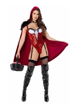 Roma Women's Playboy Bunny Red Riding Hood Sexy Costume
