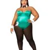 Roma Women's Green Playboy Bunny Plus Size Costume -Disney Costumes Sales womens plus size playboy green bunny costume