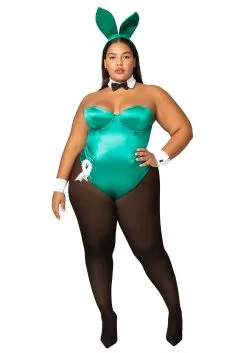 Roma Women's Green Playboy Bunny Plus Size Costume