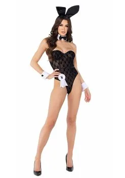 Roma Women's Sheer Playboy Bunny Costume