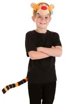 Elope Disney Winnie The Pooh Tigger Soft-Sculpted Headband & Tail Accessory Kit -Disney Costumes Sales wtp tigger plush headband tail kit alt 2